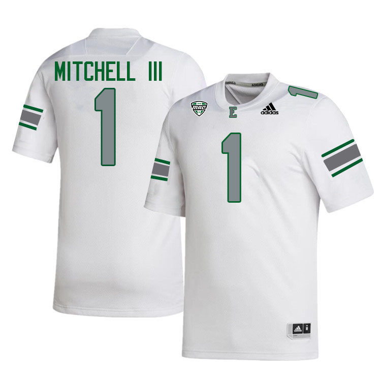 Eastern Michigan Eagles #1 JB Mitchell III College Football Jerseys Stitched-White